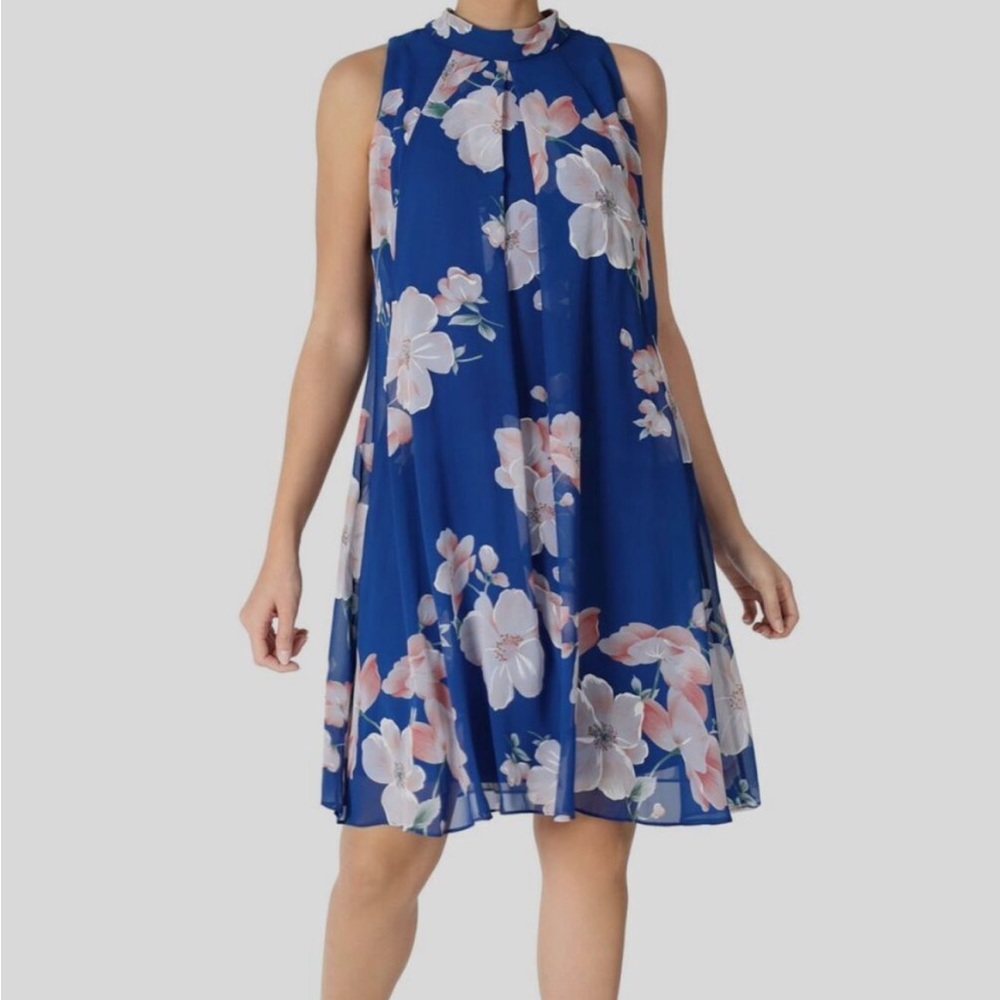 Navy Floral Dress